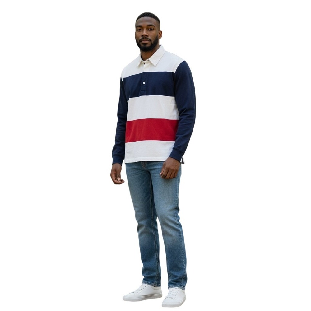 Brooks Brothers Shirt Medium Red White Blue Stripe Pique 1818 ProSport Preppy